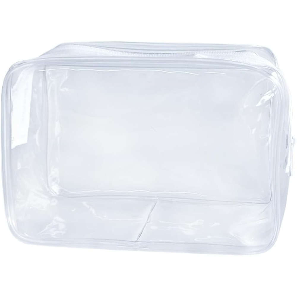 Toiletry Bag Tsa - ネオンTSA承認済みクリアトイレタリーポーチ、7x2.3x4.7サイズ、PVCトラベルメイクアップバッグ（トイレタリー用）、透明コスメティックバッグ（女性と男性用小型）