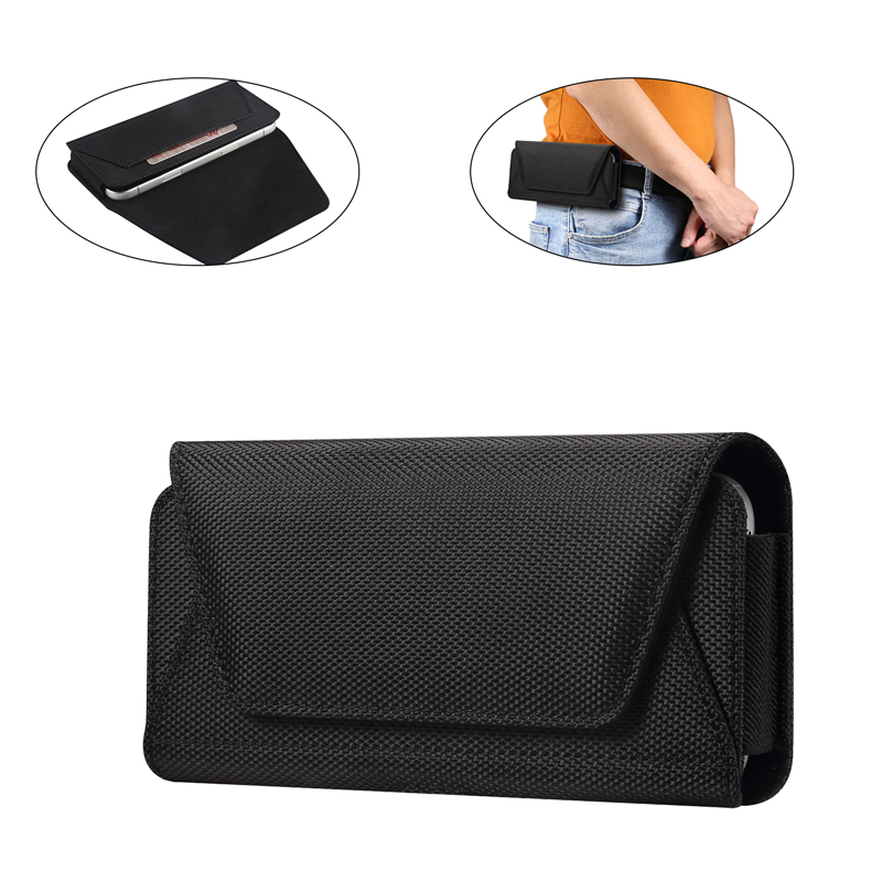 Xiaomi Travel Accessories - 4.7-7.2インチの携帯電話用ナイロンポーチ、携帯電話ベルトクリップ付きキャリングホルスターケース、iPhone、Samsung、Google、XiaoMiスマートフォン用ウエストバッグ