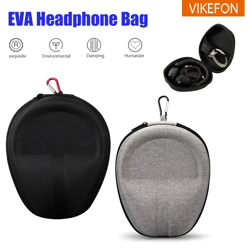 Xiaomi Travel Accessories - イヤホンケース EVA ハードシェルヘッドセット保護ボックス旅行ヘッドフォンキャリングバッグ Xiaomi Audio-Technica ワイヤレス収納バッグ