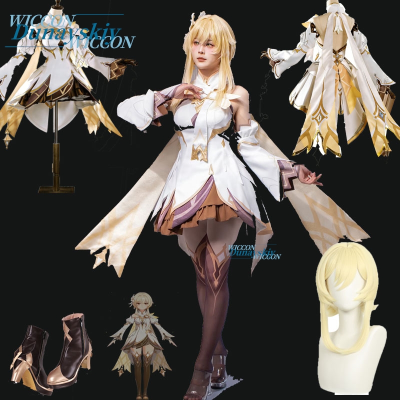 Travel Accessories New - 原神インパクト新しいスキン トラベラー ルミネ コスプレ衣装ウィッグ ドレスシューズ アクセサリー