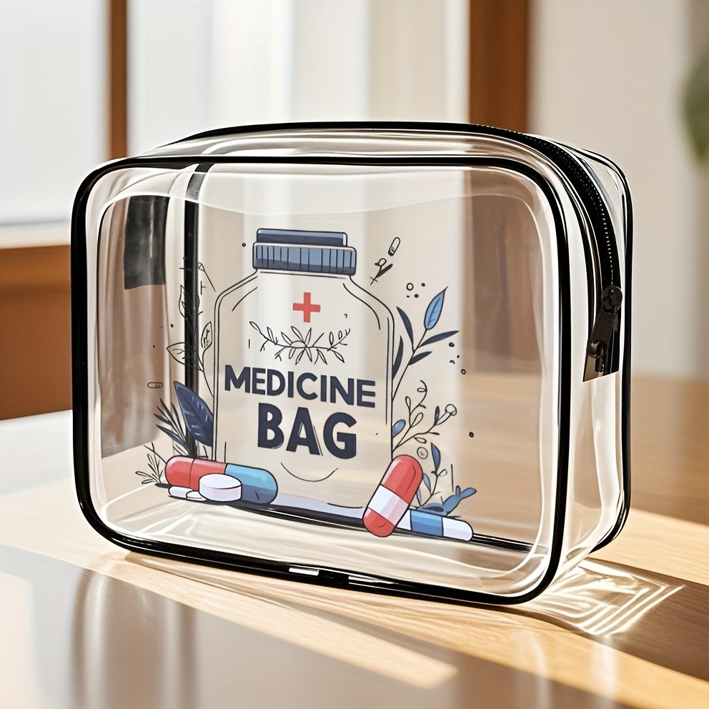 Toiletry Bag Tsa - 1pc クリアメイクアップバッグ透明トラベルトイレタリーポーチ TSA 空港ジムウォッシュオーガナイザージッパー化粧品ハンドバッグハンドル付き