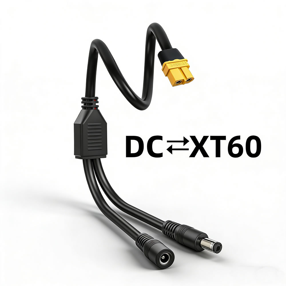 Cable Lock Combination - ソーラー接続ライン XT60 オス/メスコネクタから 2 つの DC5521