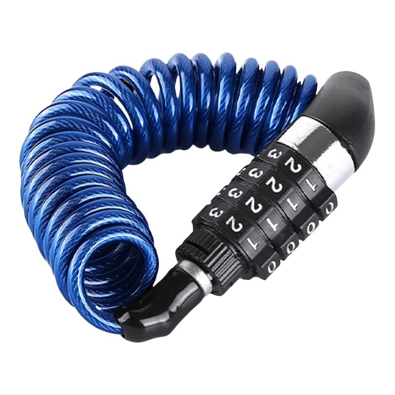Cable Lock Combination - オートバイヘルメットロックケーブル 4 桁パスワード盗難防止安全組み合わせ黒強力ワイヤースクーター自転車安全用
