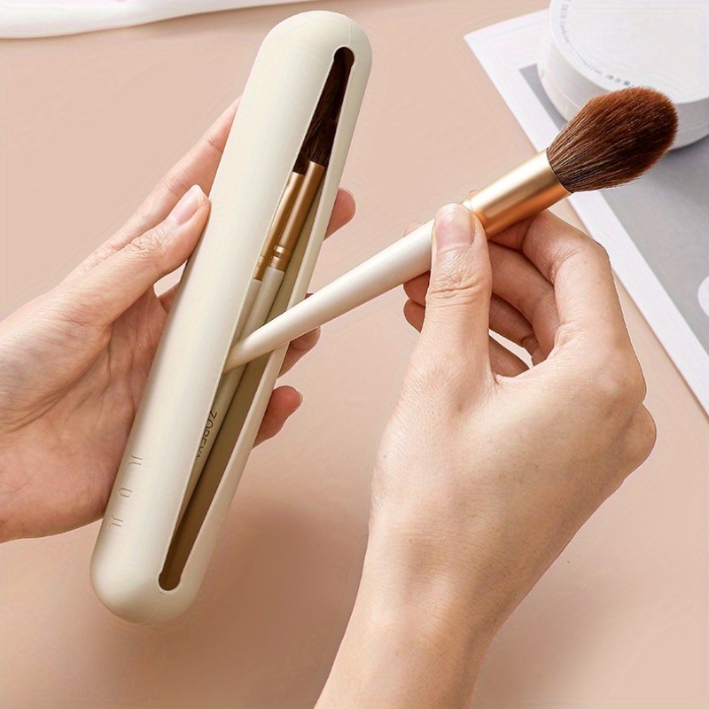 Travel Accessories Toiletries - 化粧バッグ化粧ブラシポーチ化粧品オーガナイザートラベルホルダー収納ブラシケースブラシシリコンポルタカネタ