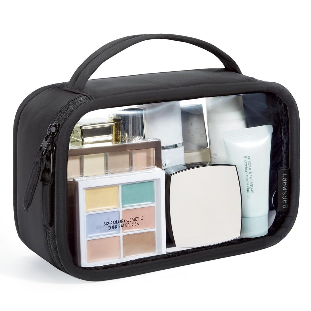 Toiletry Bag Tsa - TSA承認済み PVCクリアメイクアップケース 化粧品バッグ 多目的旅行用ポータブル防塵オーガナイザー 透明収納バッグ
