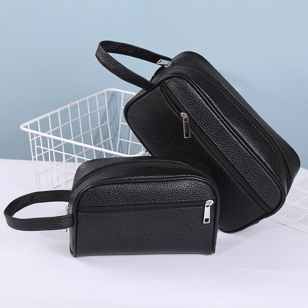 男性ビジネストラベルバッグヴィンテージリストレットバッグPU - Travel Accessories Toiletries のレビューと価格