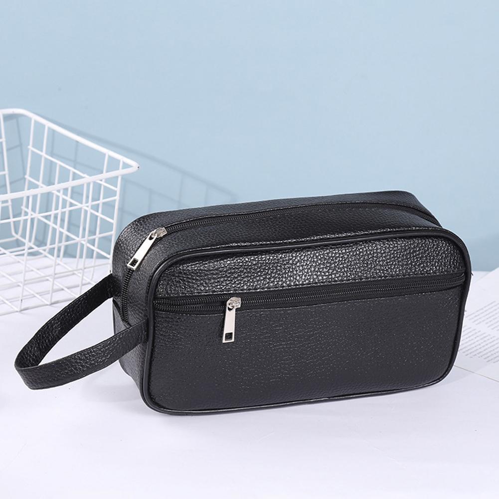 男性ビジネストラベルバッグヴィンテージリストレットバッグPU - Travel Accessories Toiletries のレビューと価格