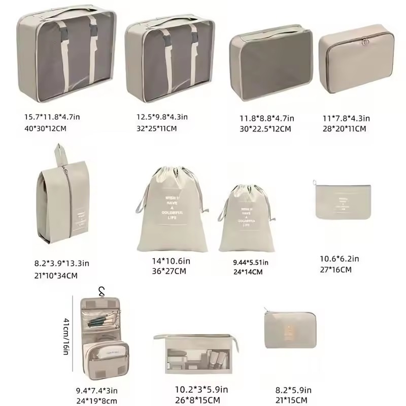 旅行用収納バッグセット 7/8/9/10点セット デジタルト - Travel Accessories Toiletries のレビューと価格
