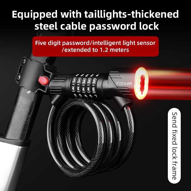 自転車用スチールケーブルロック 1.2m 5桁ダイヤル式 盗 - Cable Lock Combination のレビューと価格