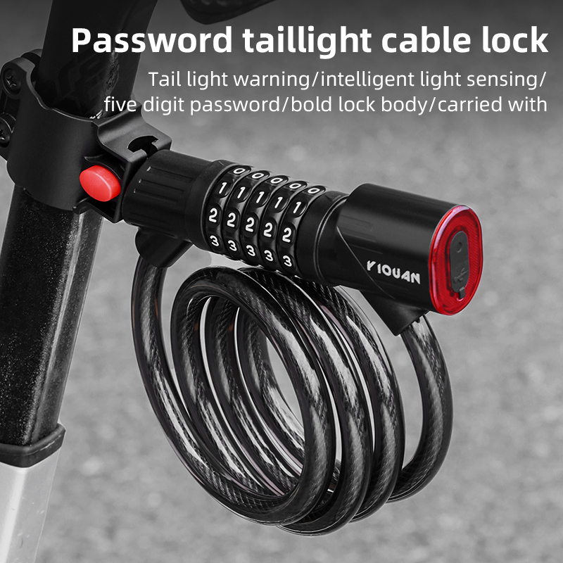自転車用スチールケーブルロック 1.2m 5桁ダイヤル式 盗 - Cable Lock Combination のレビューと価格