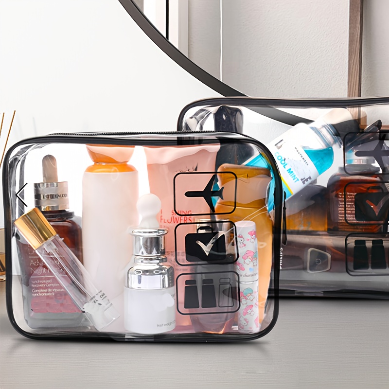 化粧ポーチ 3 個クリアトイレタリーバッグ機内持ち込み空港航 - Toiletry Bag Tsa のレビューと価格
