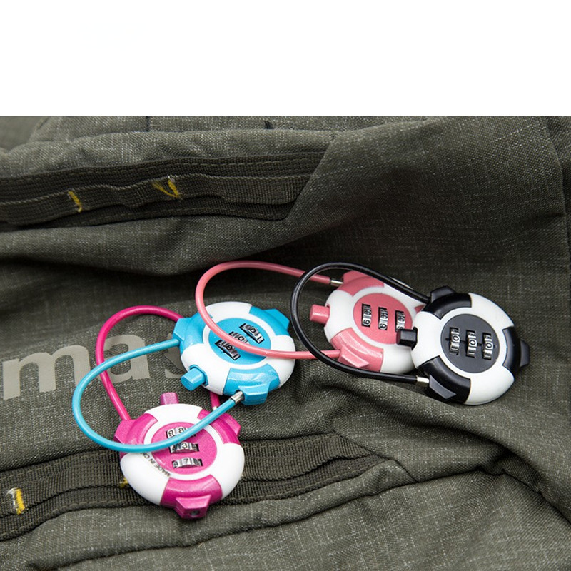 3桁コンビネーションケーブルロックストラップ小型ミニ南京錠旅 - Cable Lock Combination のレビューと価格