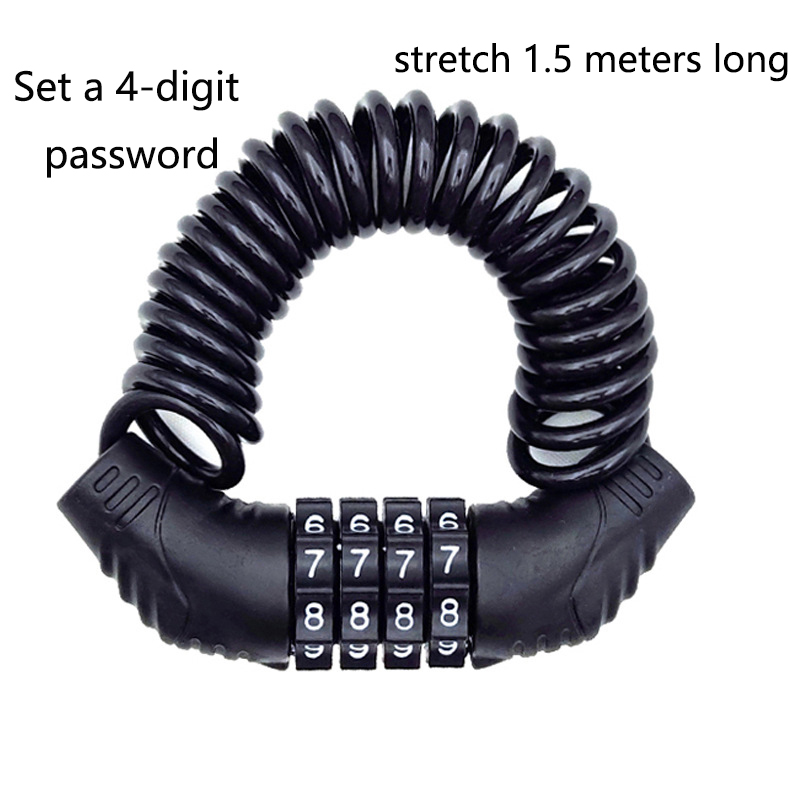 ポータブルパスワードワイヤー盗難防止ロックユニバーサルセキュ - Cable Lock Combination のレビューと価格