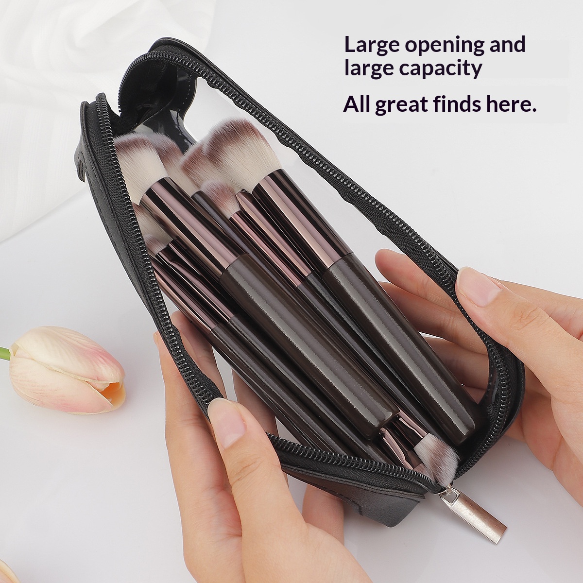 小型透明PUレザー製トラベルメイクアップバッグ、ポータブル防 - Travel Accessories Toiletries のレビューと価格