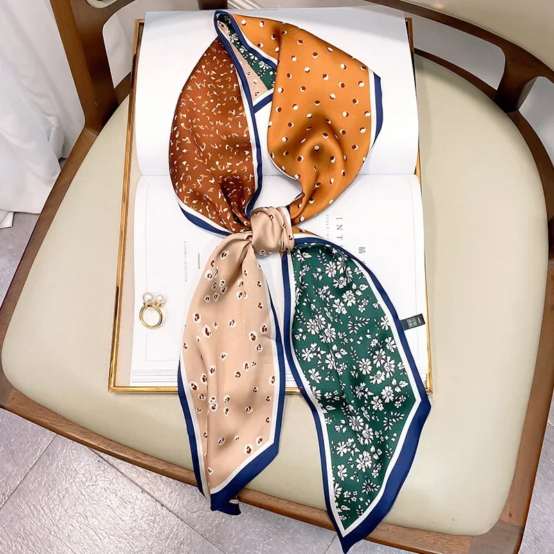 デザインプリントスキニースカーフ格子柄馬毛ヘアバンドスカーフ - Travel Accessories Luxury Brands のレビューと価格