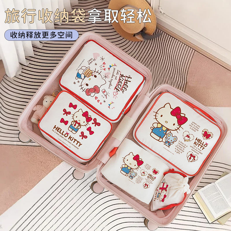 アニメハローキティ旅行収納バッグ荷物再梱包ケース衣類下着整理 - Travel Accessories New のレビューと価格