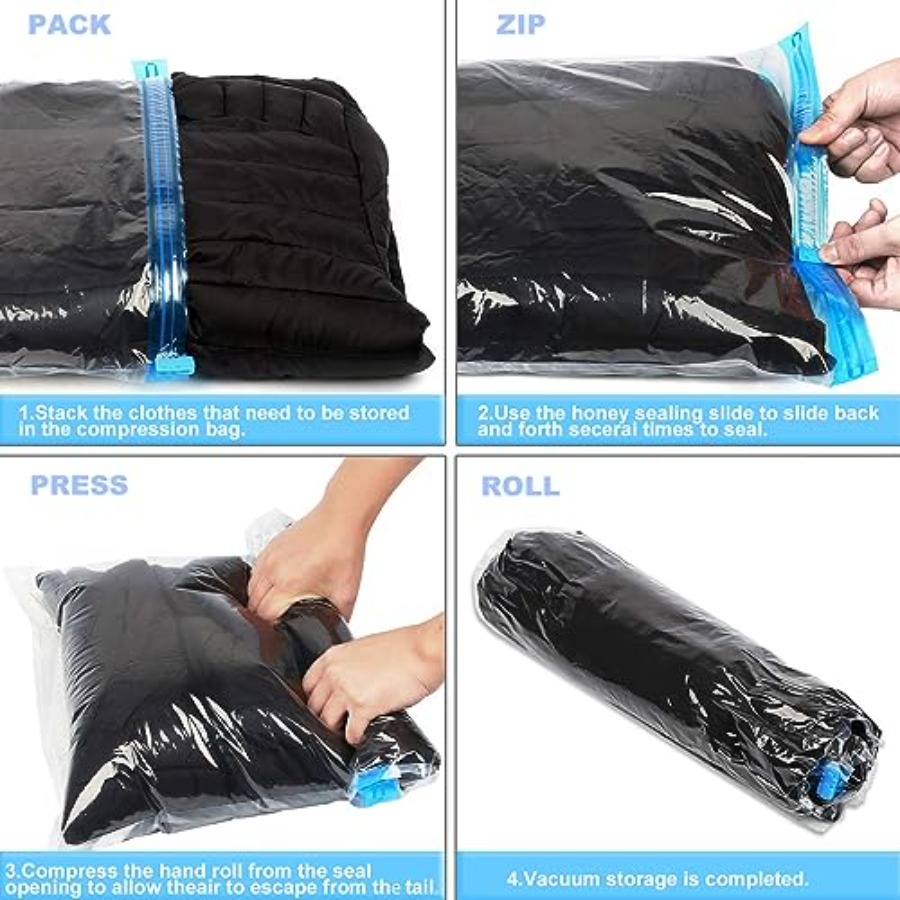 圧縮バッグ - 旅行必需品 - 12枚入りスペースセーバーバ - Travel Accessories You Need のレビューと価格