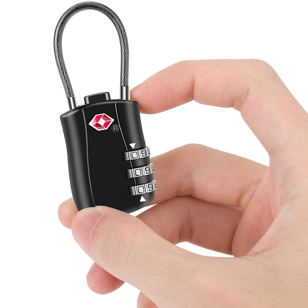 防水小型南京錠 ケーブル荷物ロック TSA税関ロック スマー - Cable Lock Combination のレビューと価格