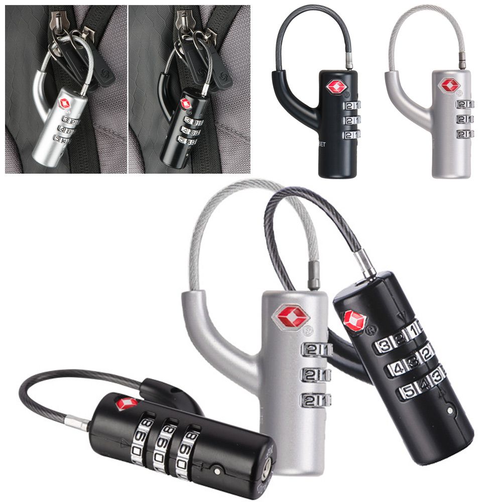 防水小型南京錠 スチールケーブル付きポータブル南京錠 コンビ - Cable Lock Combination のレビューと価格
