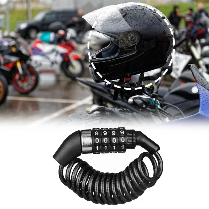 オートバイ自転車盗難防止チェーン 4 桁パスワードコンビネー - Cable Lock Combination のレビューと価格