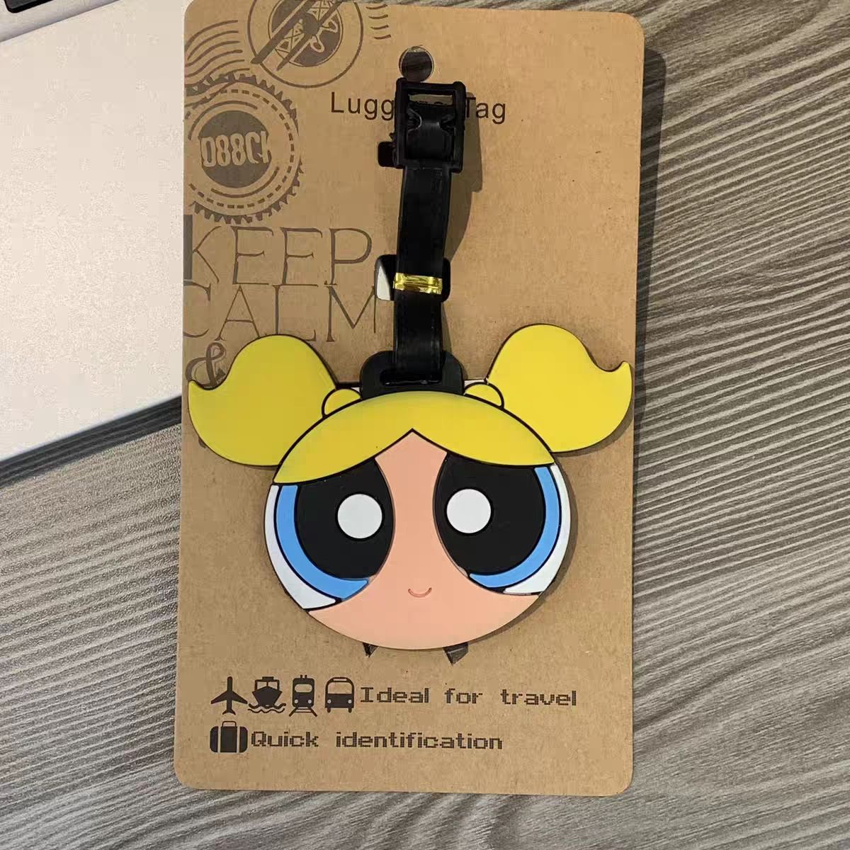 アニメパワーパフガールズバッグペンダントかわいい漫画風荷物タ - Travel Accessories New のレビューと価格