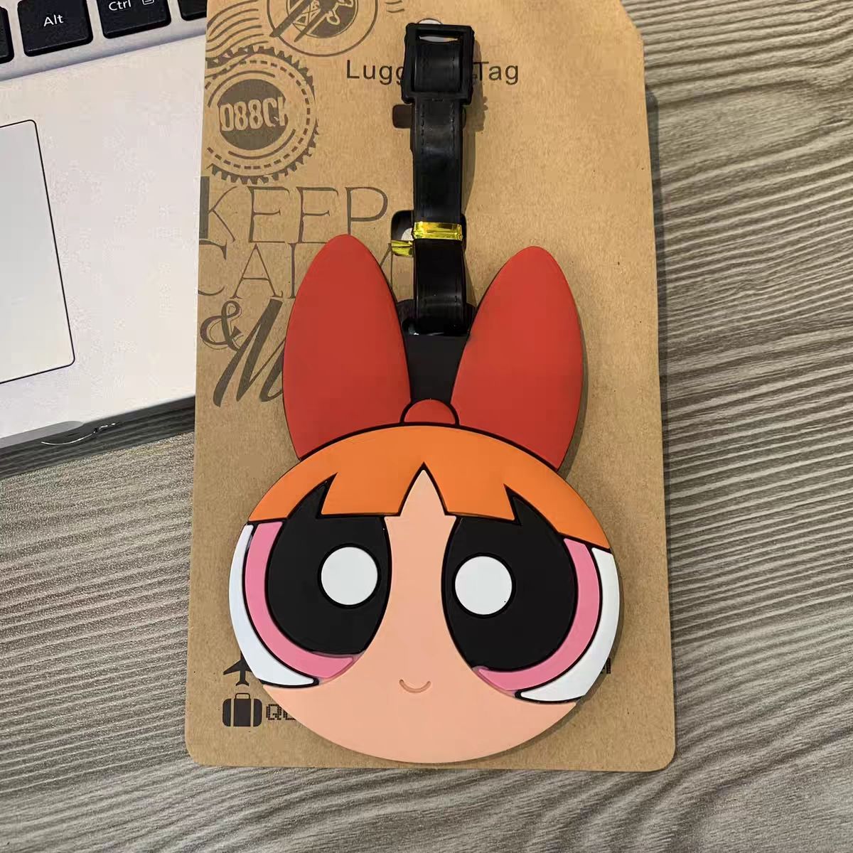 アニメパワーパフガールズバッグペンダントかわいい漫画風荷物タ - Travel Accessories New のレビューと価格