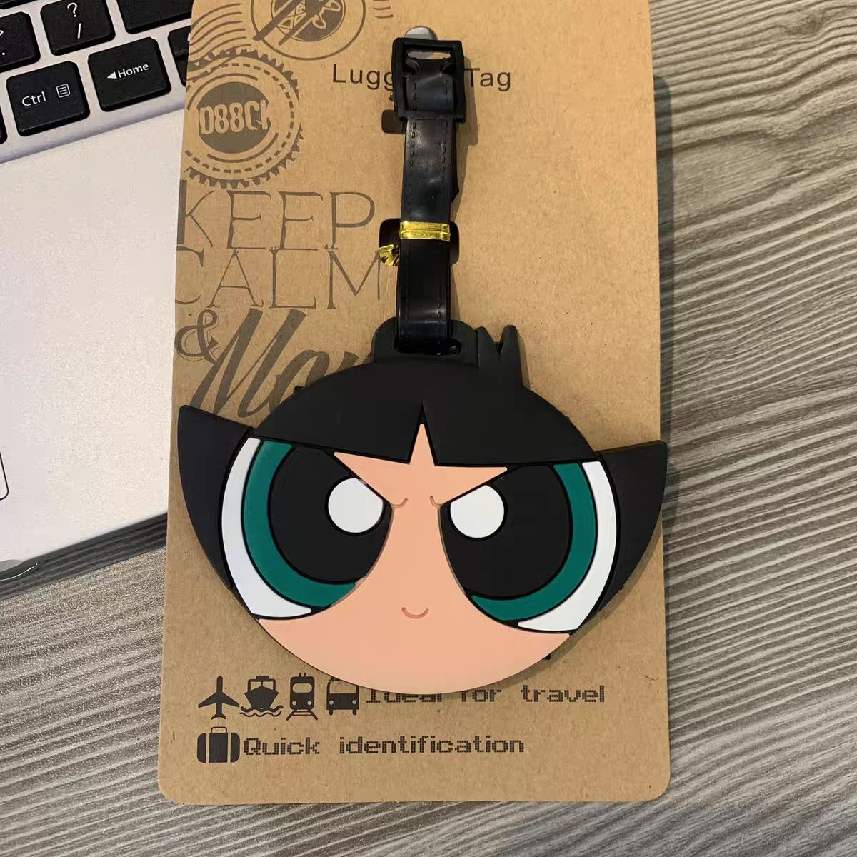 アニメパワーパフガールズバッグペンダントかわいい漫画風荷物タ - Travel Accessories New のレビューと価格