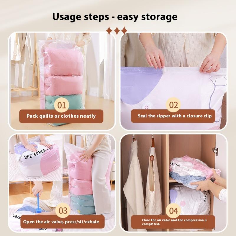 ポンプ不要の真空バッグ、衣類や毛布を保管するための大型プラス - Travel Accessories You Need のレビューと価格