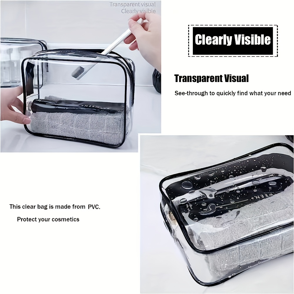 1pc クリアメイクアップバッグ透明トラベルトイレタリーポー - Toiletry Bag Tsa のレビューと価格