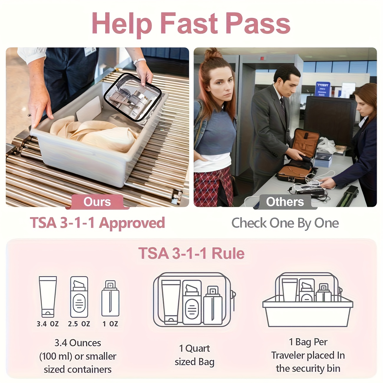 1pc クリアメイクアップバッグ透明トラベルトイレタリーポー - Toiletry Bag Tsa のレビューと価格