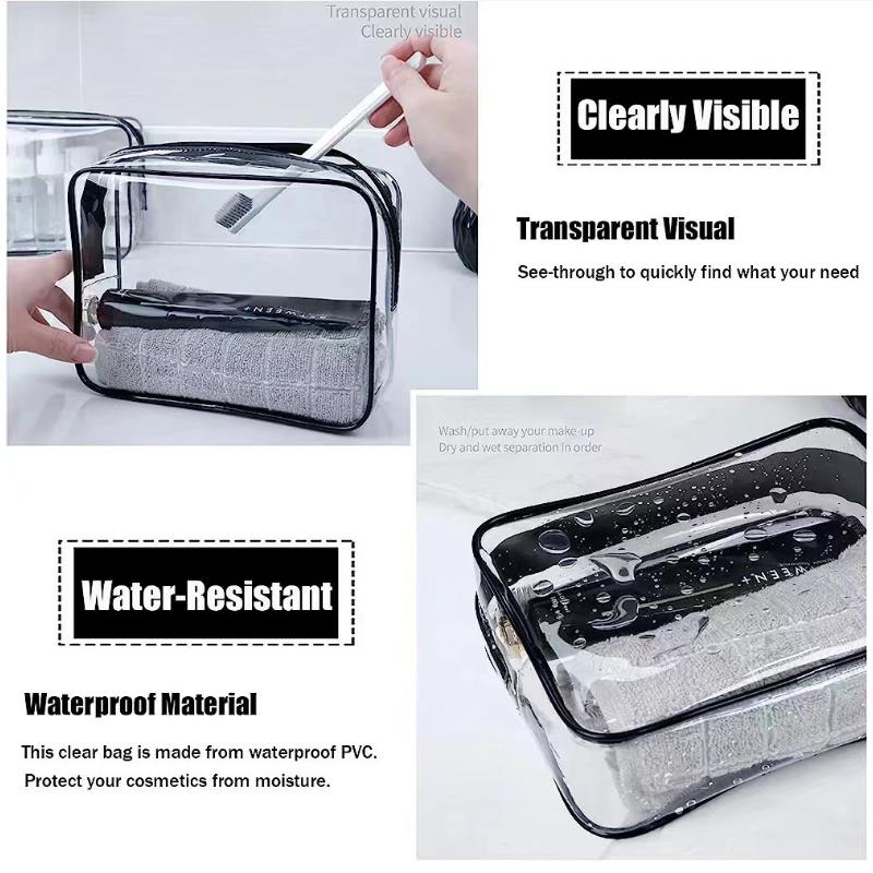 クリアジッパー付きメイクアップオーガナイザーバッグ - 旅行 - Toiletry Bag Tsa のレビューと価格