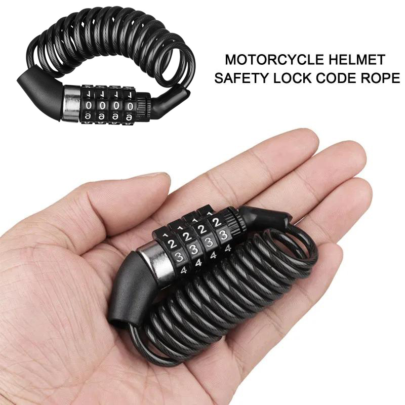 オートバイ自転車盗難防止チェーン 4 桁パスワードコンビネー - Cable Lock Combination のレビューと価格