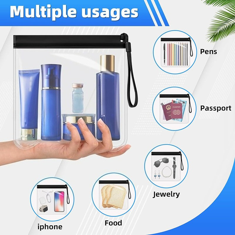 2 個の EVA 透明トラベルトイレタリーバッグ防水密封化粧 - Toiletry Bag Tsa のレビューと価格
