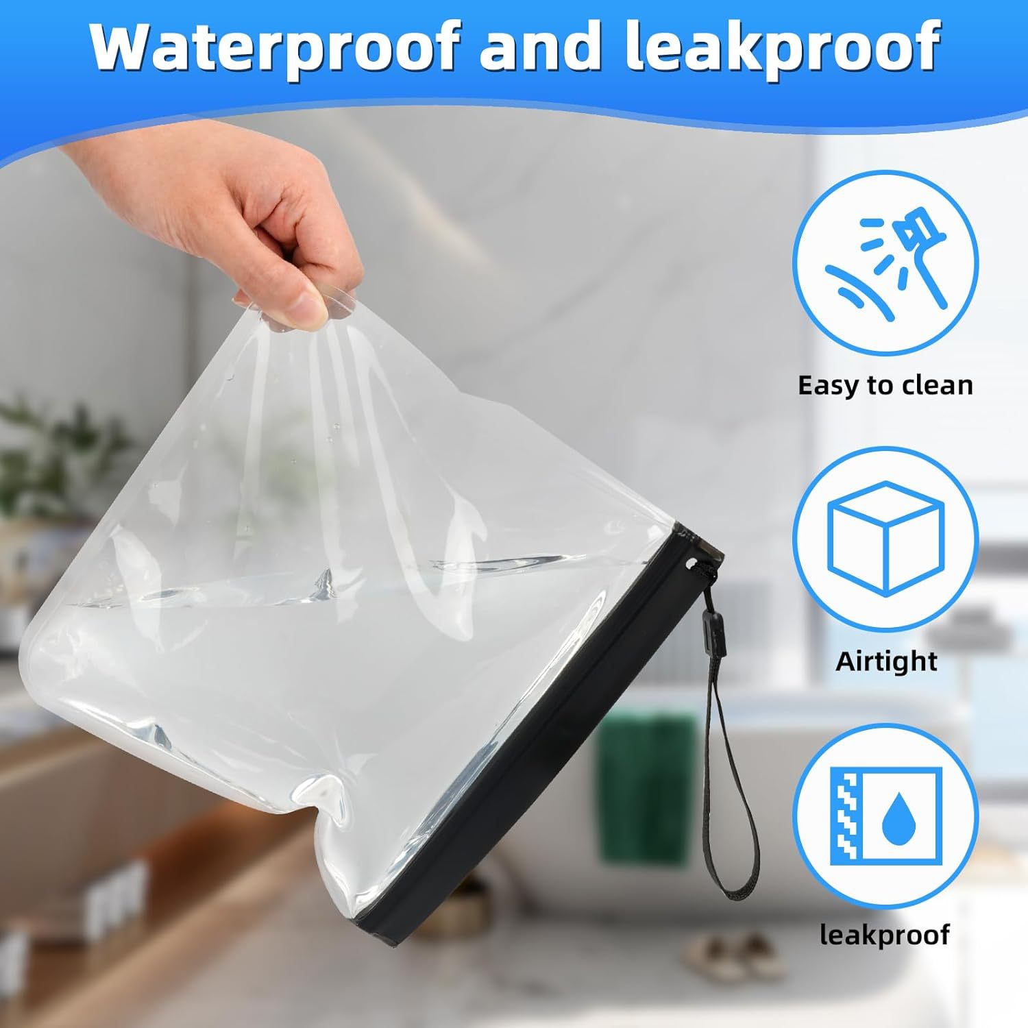 2 個の EVA 透明トラベルトイレタリーバッグ防水密封化粧 - Toiletry Bag Tsa のレビューと価格