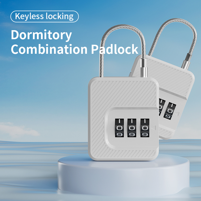 ミニ3桁スチールケーブルコンビネーション南京錠旅行荷物ヘルメ - Cable Lock Combination のレビューと価格