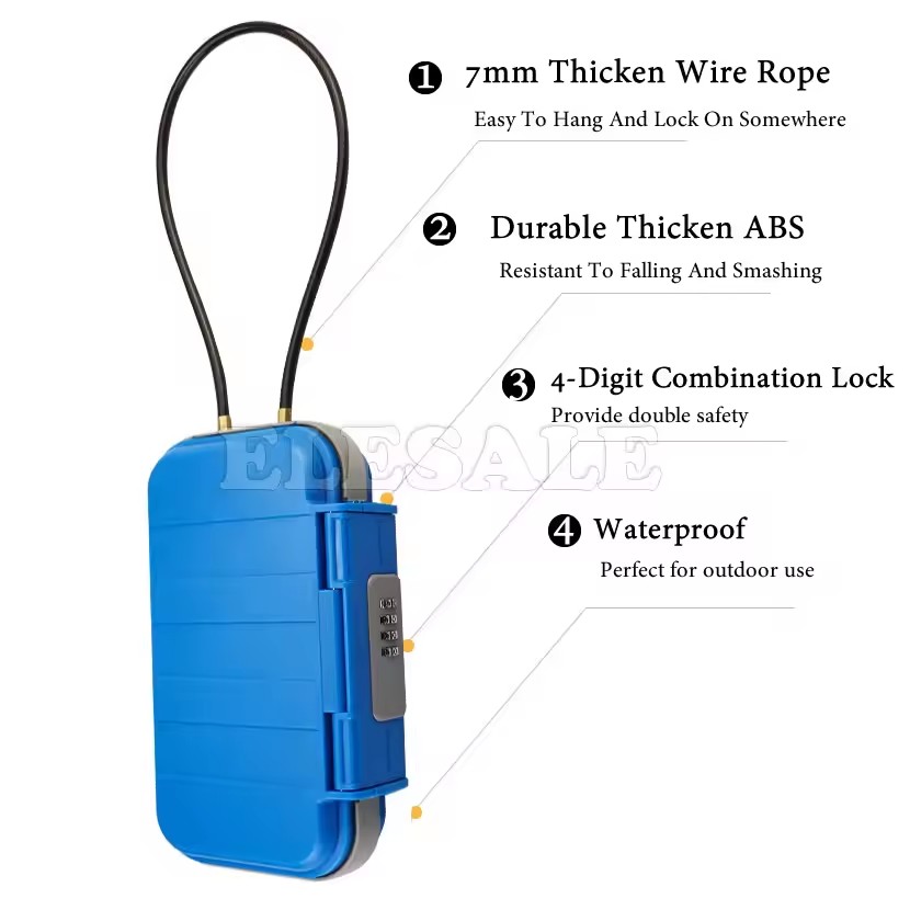 スチールワイヤー付きのクリエイティブでポータブルなスイムセー - Cable Lock Combination のレビューと価格