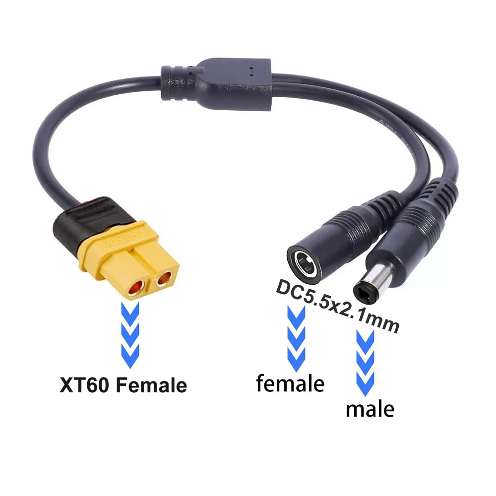 ソーラー接続ライン XT60 オス/メスコネクタから 2 つ - Cable Lock Combination のレビューと価格