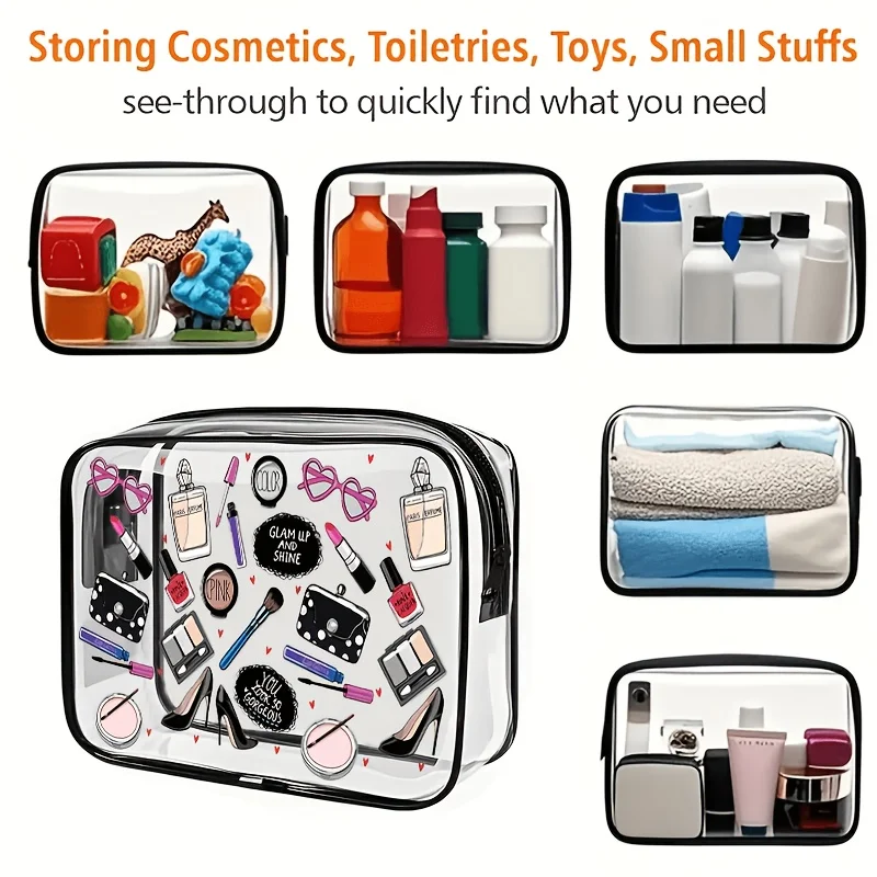 1pc クリアメイクアップバッグ透明トラベルトイレタリーポー - Toiletry Bag Tsa のレビューと価格
