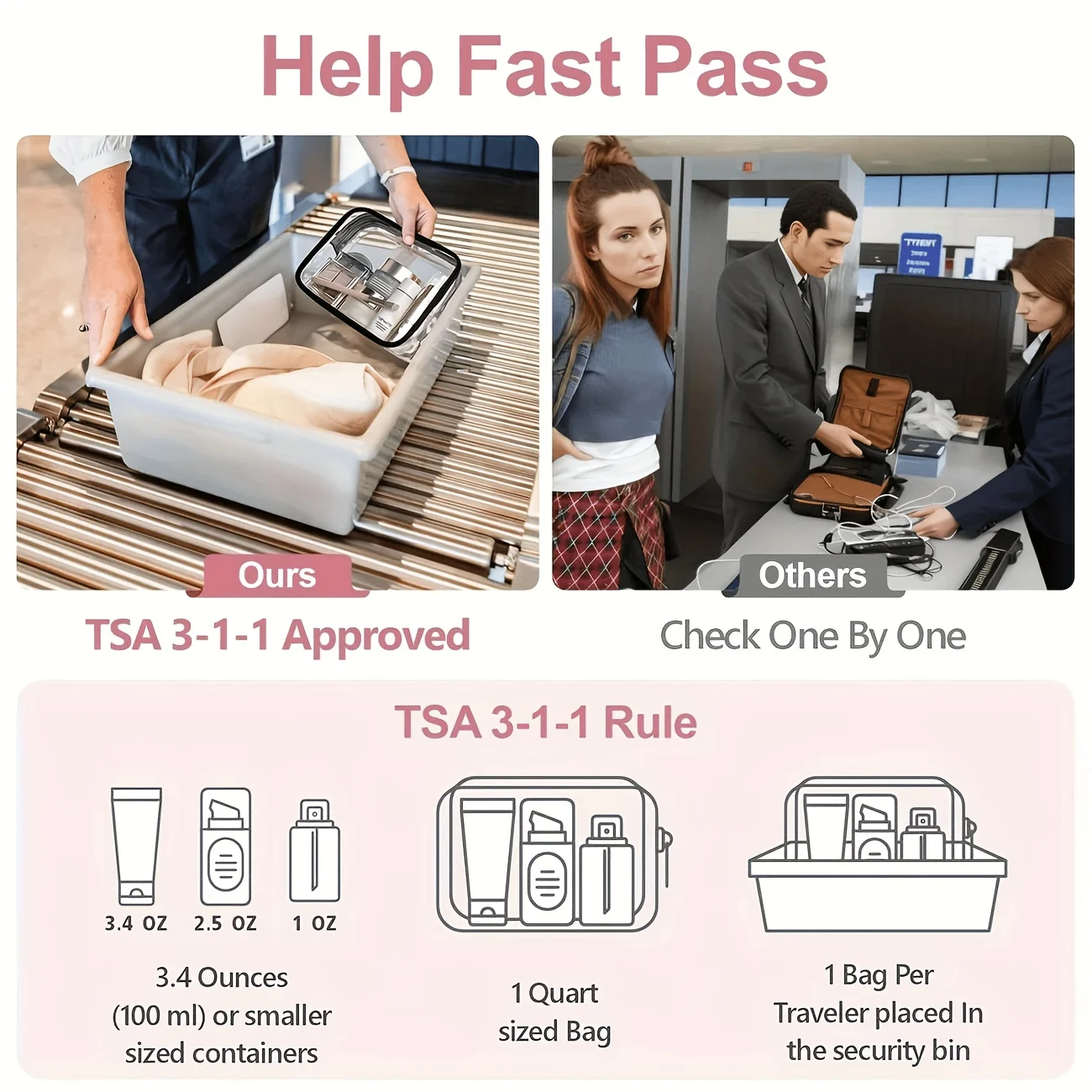 1pc クリアメイクアップバッグ透明トラベルトイレタリーポー - Toiletry Bag Tsa のレビューと価格