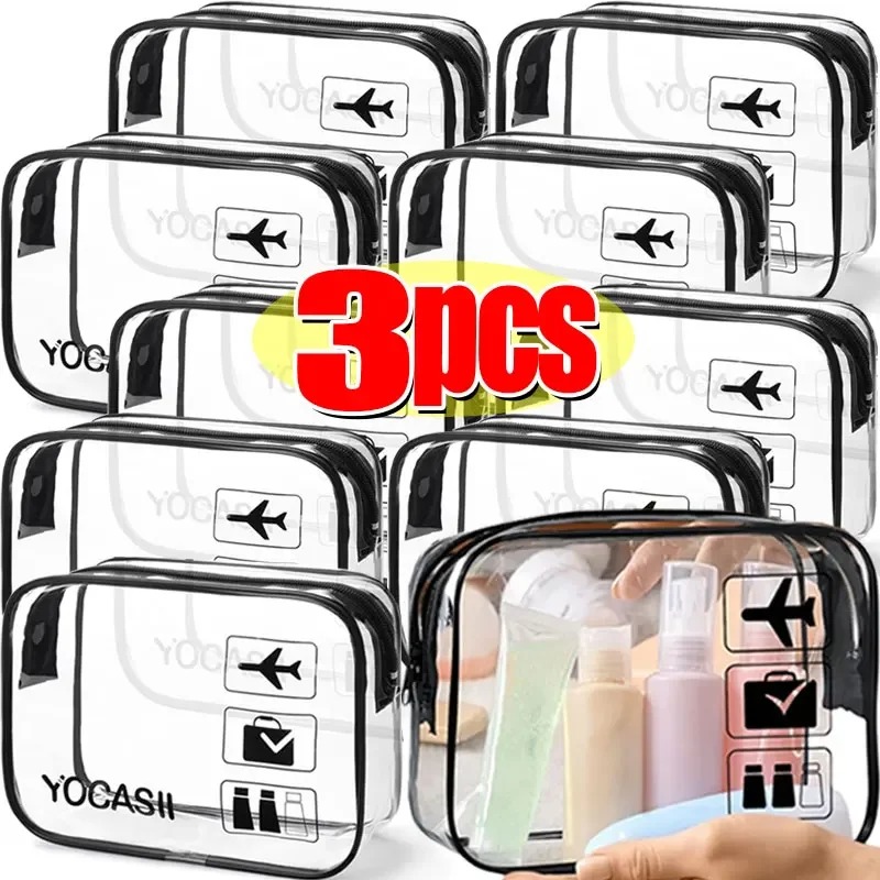 1/3 個透明ジッパー化粧バッグオーガナイザーボックス男性女 - Toiletry Bag Tsa のレビューと価格