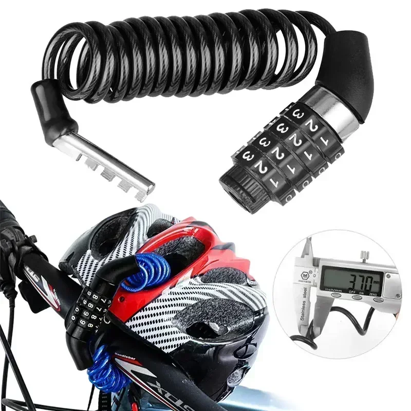 4桁パスワード式盗難防止コンビネーションケーブルバイクロック - Cable Lock Combination のレビューと価格