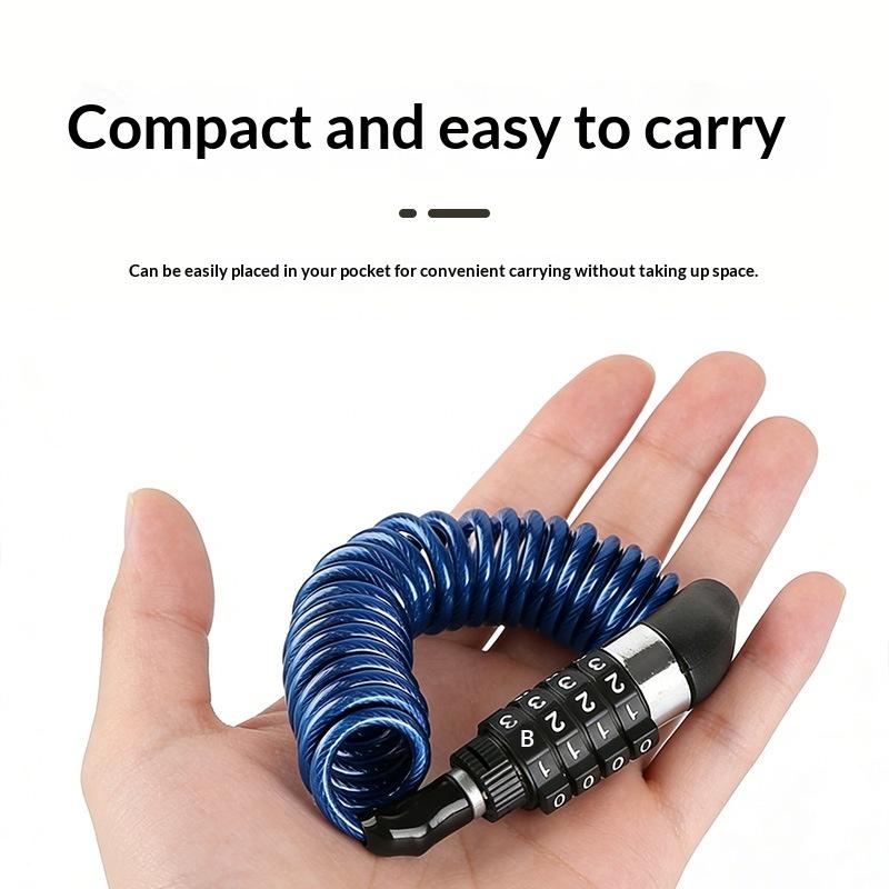 オートバイヘルメットロックケーブル 4 桁パスワード盗難防止 - Cable Lock Combination のレビューと価格