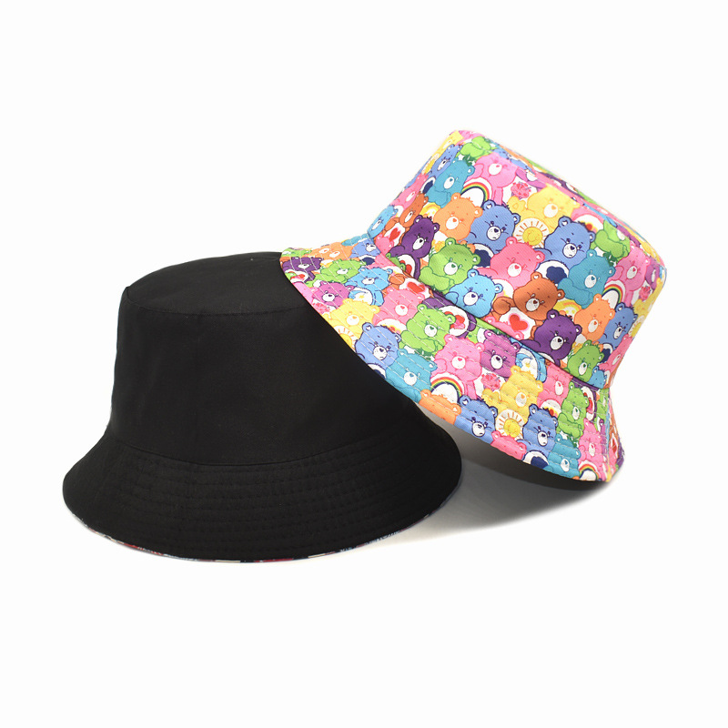 新しいかわいい漫画ケアベアーズ漁師の帽子日焼け止め両面盆地帽 - Travel Accessories New のレビューと価格
