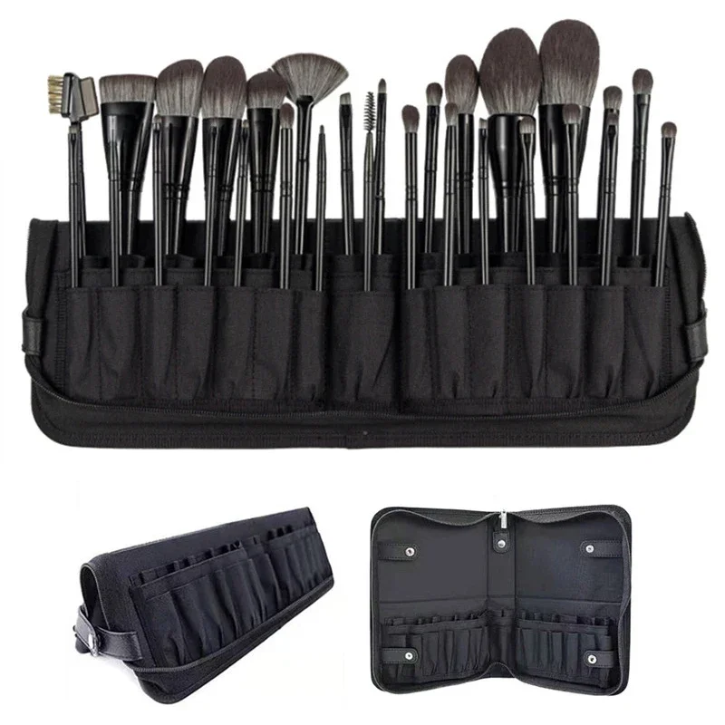 29/23 穴折りたたみ化粧ブラシバッグ女性化粧ブラシツール - Travel Accessories Toiletries のレビューと価格