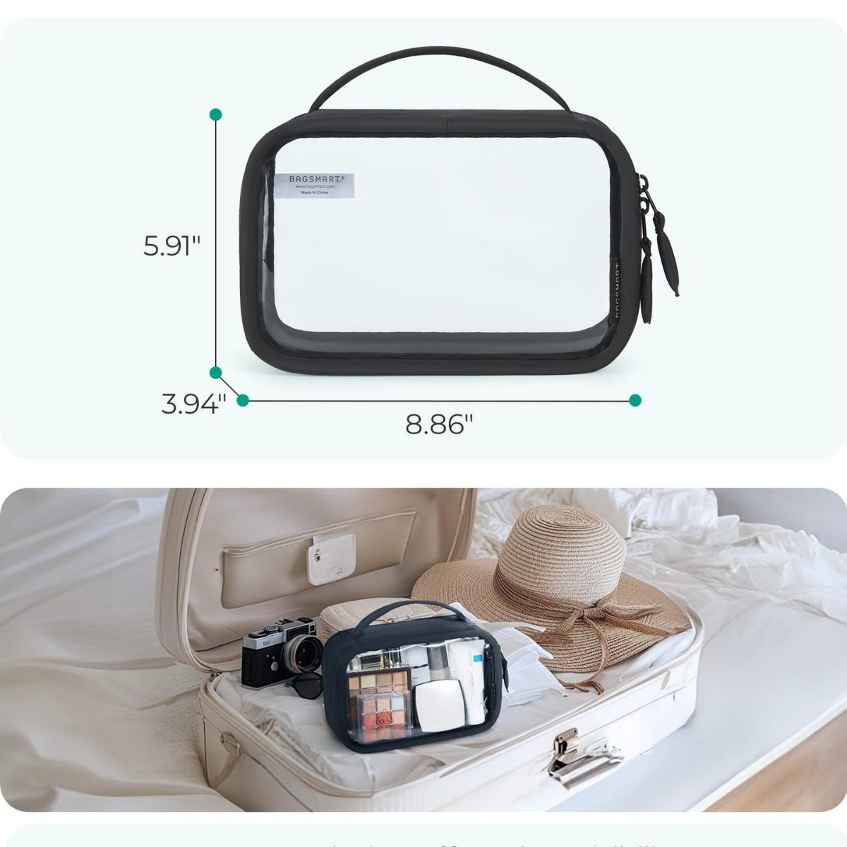TSA承認済み PVCクリアメイクアップケース 化粧品バッグ - Toiletry Bag Tsa のレビューと価格