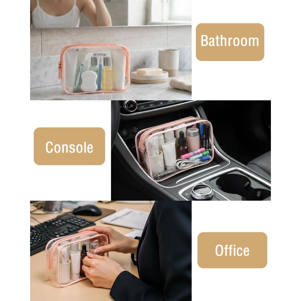 クリアポーチスモール、6.6x2.3x4.7サイズ、TSA承 - Toiletry Bag Tsa のレビューと価格